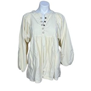 We the free corduroy tunic top dress size XS off white cream